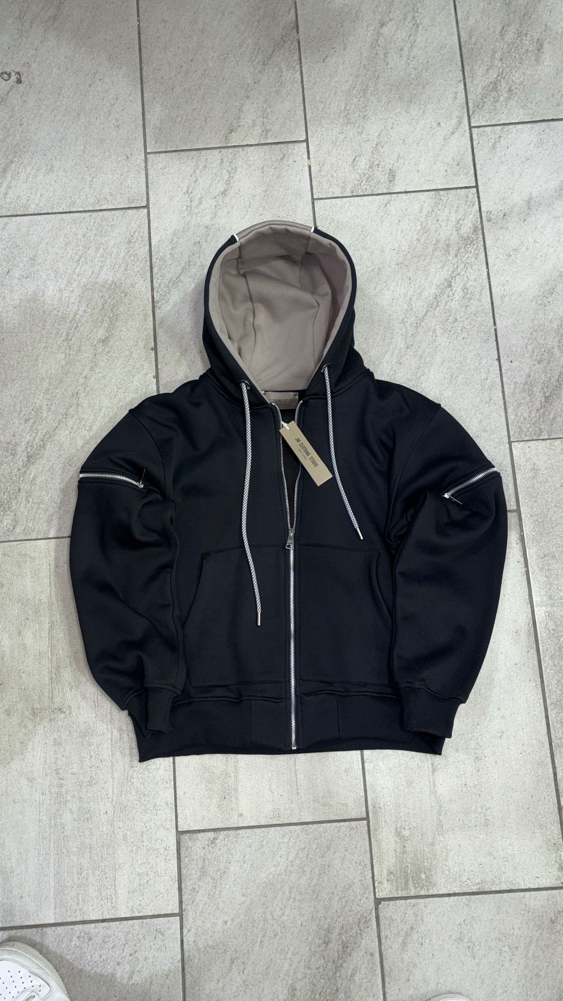 Underground Zip Hoodie - Black