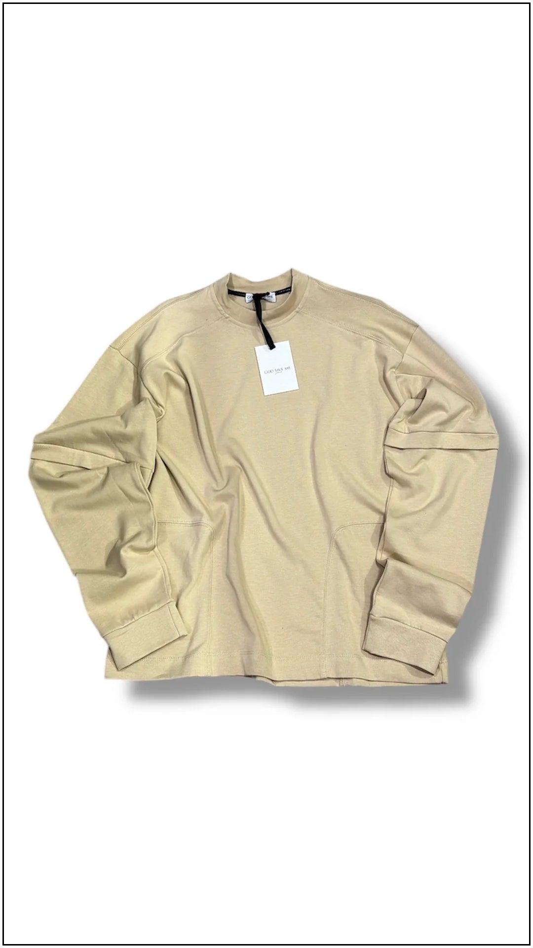 Sweatshirt Unisex in Cotone Premium – Beige Sabbia