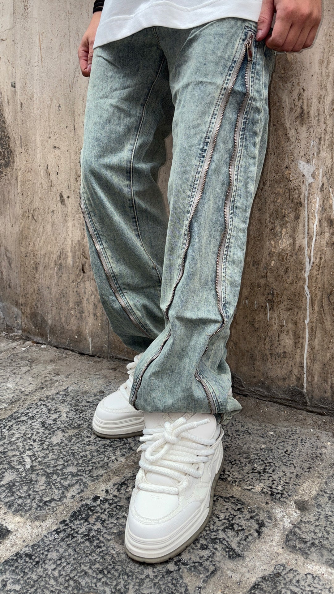 Jeans “Green Zip Stream” – Urban Tech Flow
