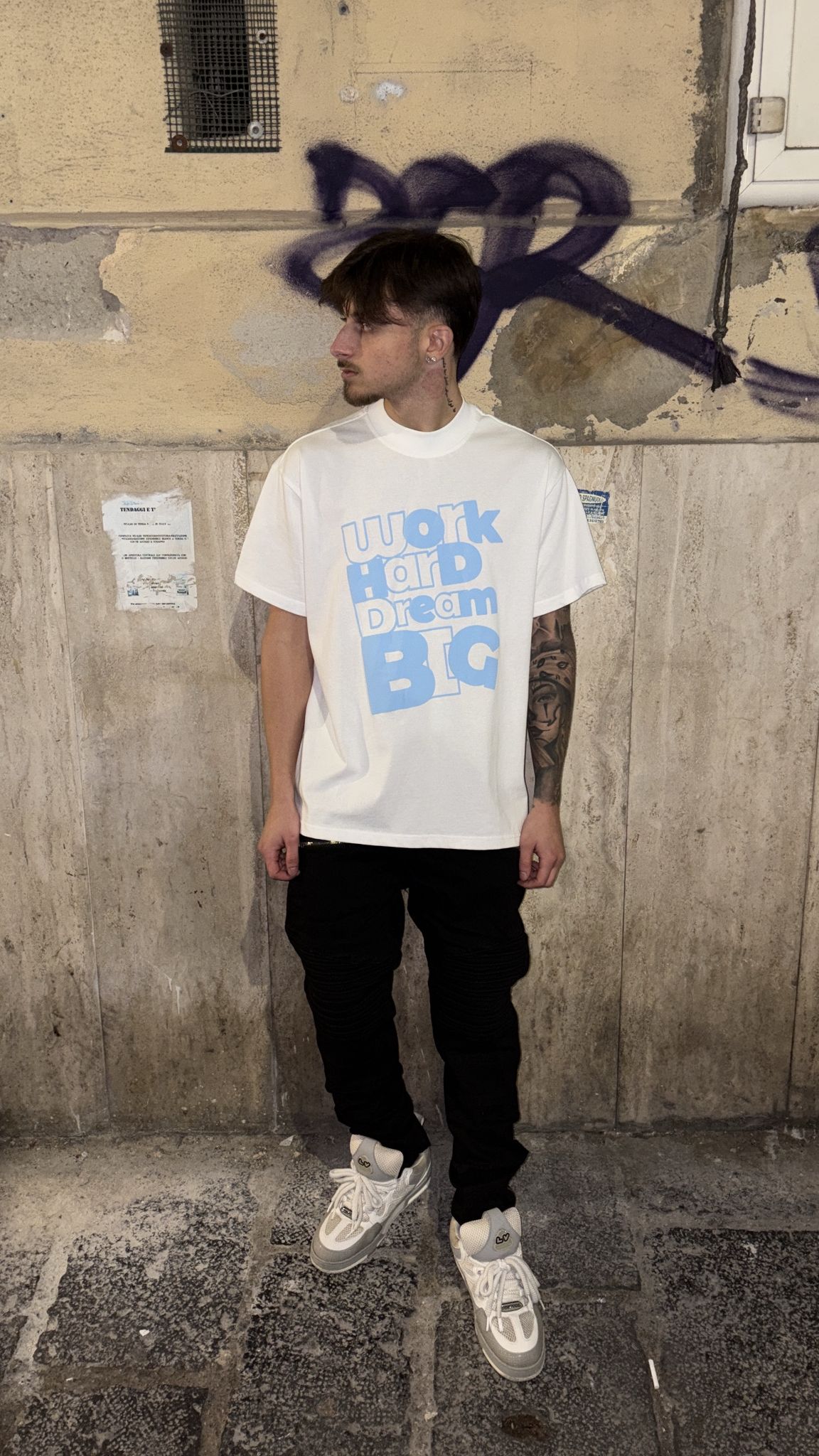 T-Shirt “Work Hard Dream Big” – Urban Message Tee