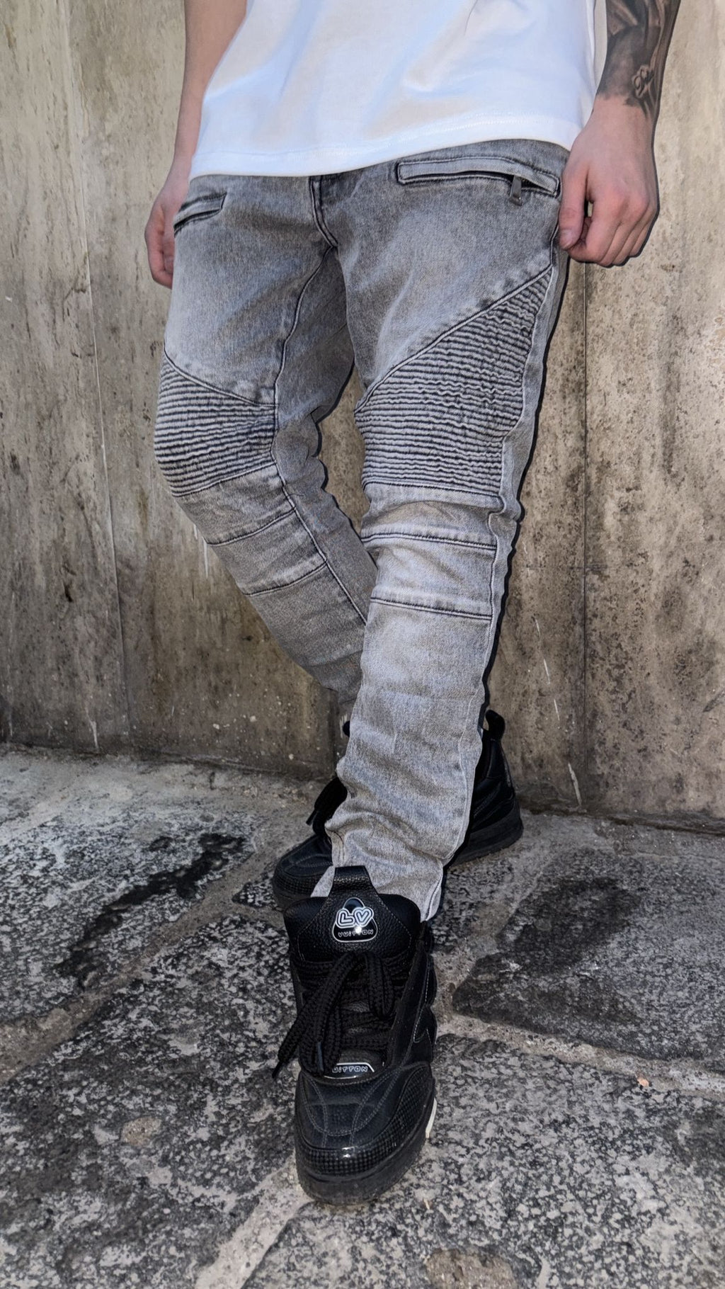 Jeans Biker - Grey